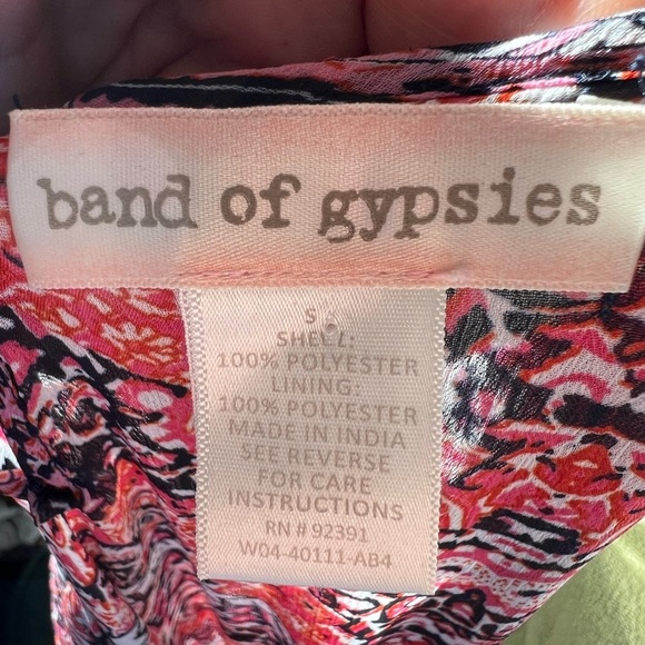 Band Of Gypsies Women's Sz S One Piece Romper Long Sleeve V Neck Lined Polyester - Picture 3 of 6